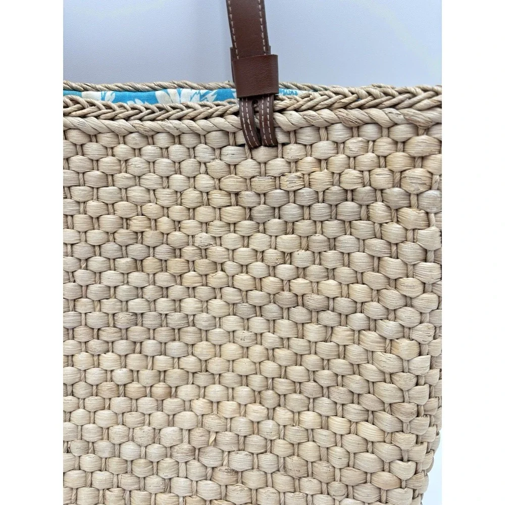 Modani Woven Straw Tote Bag Beach Resort Vacation Shopper‎ Natural Large